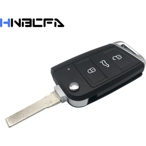3 Buttons Remote Car Key Shell Case Cover Fob For Volkswagen Passat Golf 7 MK7 Beetle Bora Polo Seat Leon For Skoda Octavia