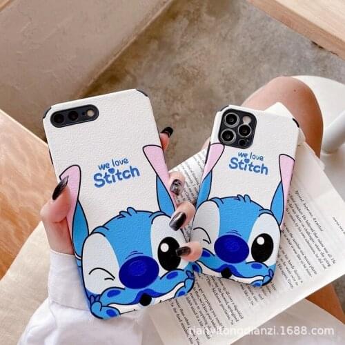 Disney Mickey Mouse Stitch Mobile Silica Gel Phone Case for IPhone 12.mini 12ProMax.11, XS, XR, 7/8 Plus HUAWEI Mate 30 P40 Nova