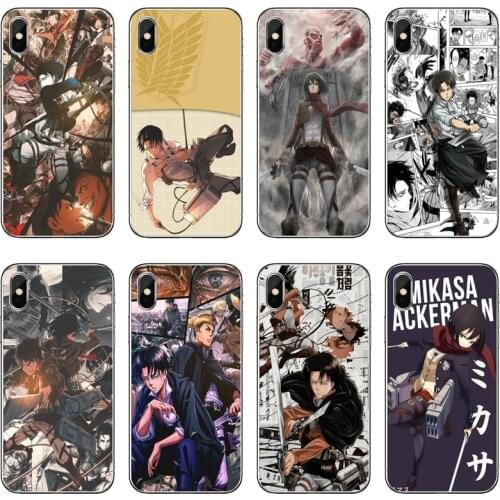 Anime Attack On Titan Levi Ackerman Accessories Case For Xiaomi Mi 9 8 SE Pro A2 Lite 6X 5 4 A3 A1 Note Max Mix 2 3 Pocophone F1