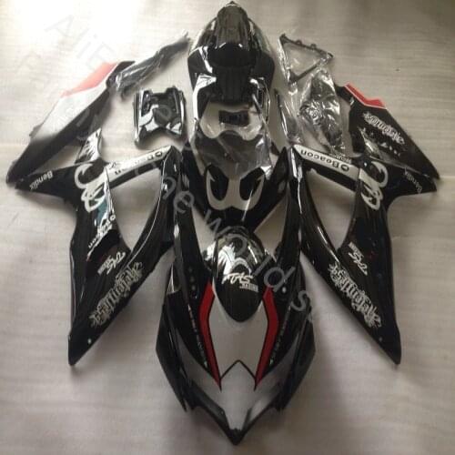 Black red Fairing kit for injection SUZUKI GSXR600 750 2008 2009 2010 K8 motorcycle GSXR 750 600 08 09 10 Fairing