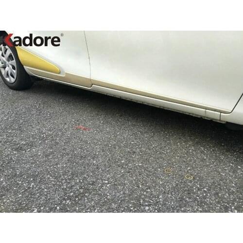 For Toyota Sienta 2015 2016 2017 Second Generation ABS Chrome Side Door Body Garnish Molding Rub Strips Cover Trims
