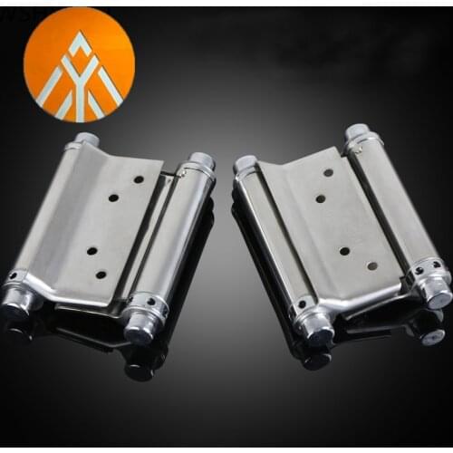 Double open spring 3 inch / 4 inch / 5 inch hinge Stainless steel two way free door hinge hinge cowboy door fence dedicated
