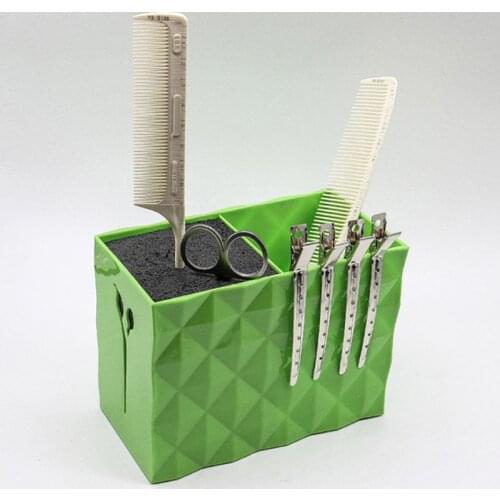 Double Row Scissors Storage Box Plastic Clipper Case for Pro Salon Barber Home Hairdressing Tools Comb Scissors Inserting Rack