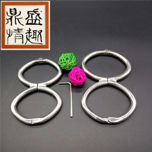 Erotic toys stainless steel bdsm bondage adult games for couple sex toys bdsm slave steel handcuffs sex products bdsm fetish