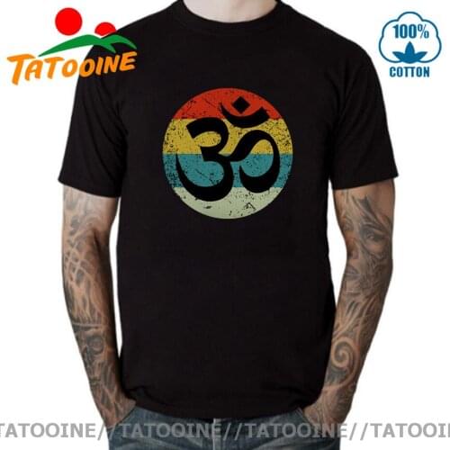 Tatooine Retro Vintage Yoga T shirts men Hindu OM Yoga Logo funny T-Shirt for male Newet Sports Apparel 80s 90s Fashion Clothing