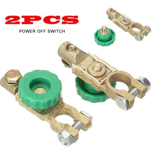 2pcs Car Battery Link Terminal Quick Cut-off Disconnect Master Kill Shut Switch High Quality Batteries Power Off Switch