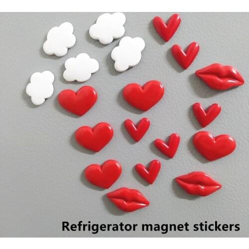 Valentines Day Love Gift, Cute Love White Cloud Shaped Refrigerator Magnet Sticker, Home Office Refrigerator Decoration