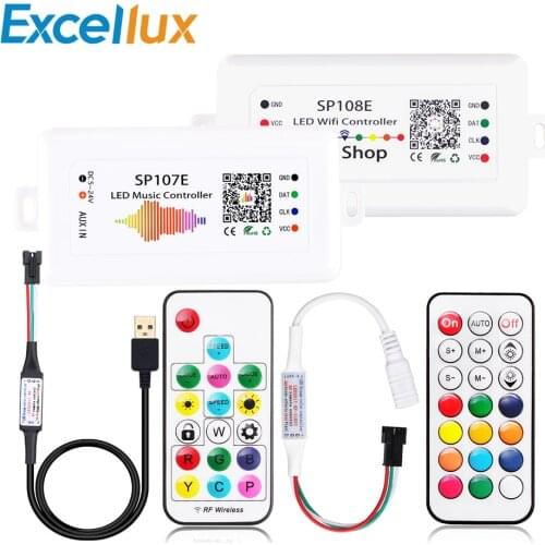 5-24V ws2811 ws2812 Controller Bluetooth Music Wifi Controller RF Mini Pixel Controller For Led Pixel Strip ws2812 SP110E SP107E
