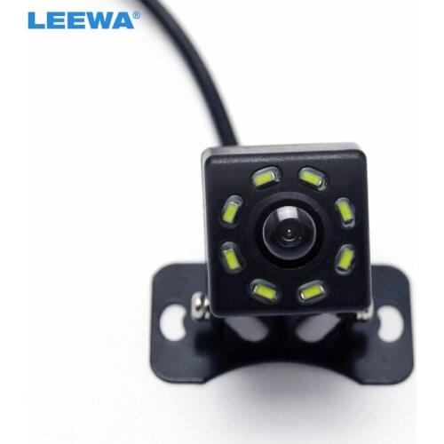 LEEWA DC12V Universal Car Rear View Camera With 8-LED Light Auto Reversing Backup Camera #CA5121