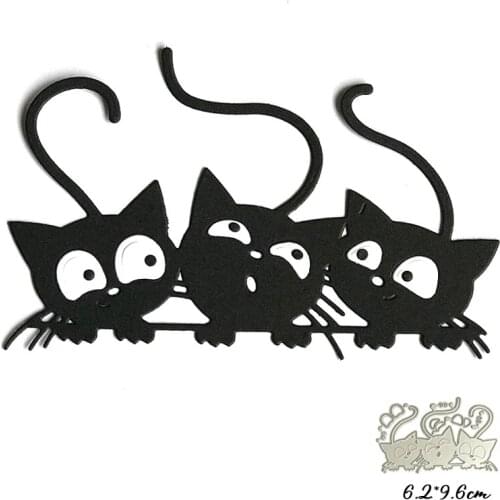Cute Cat Metal Cutting Dies Stencils For DIY Animal Scrapbooking Decorative Embossing Handcraft Die Cutting Template