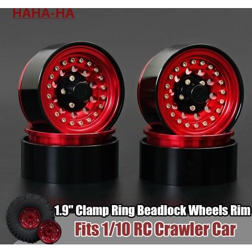 Metal 1.9" Clamp Ring Beadlock Wheels Rim CNC Anodize for 1/10 RC Crawler Axial SCX10 II CAPRA WRAITH Traxxas TRX4 TRX6 RGT