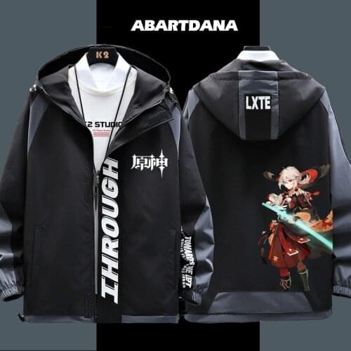 Game Genshin Impact Cosplay Kaedehara Kazuha Casual Jacket Trend Spring Autumn Jacket Top Men Polyester Zipper Clothing Coat