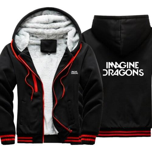 IMAGINE DRAGONS rock band coat outwear windbreak Male Jacket warm hoodies men thick Camouflage Sleeve causal winter Mens Jacket