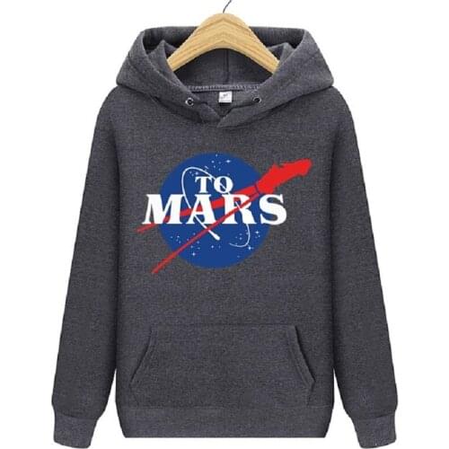 Mens Hoodies Sweatshirt Elon Musk Space Starman Car Hooded Pullover Tops Youth Skateboard Sportwear SpaceX Rocket to Mars Jacket