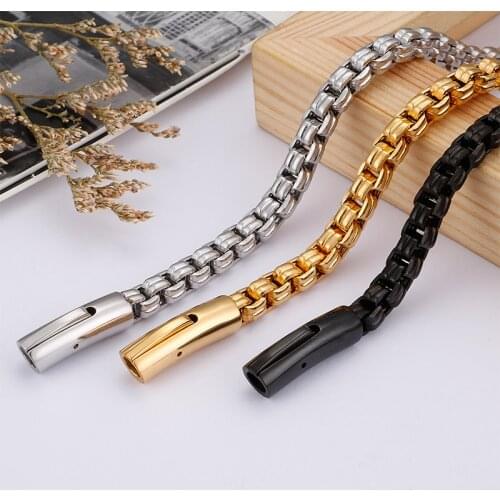 Punk Mens bling jewelry 65g Heavy Stainless steel HIp-Hop double Rolo Link Chain Necklace 6mm 26