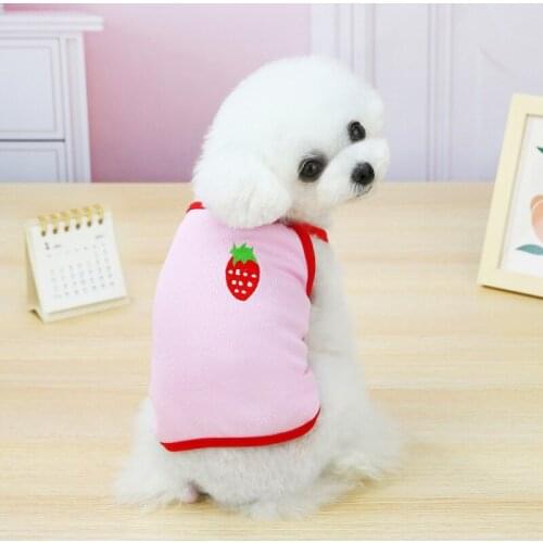 Dog Clothes For Small Dogs Summer Fruit Printed Pets tshirt Puppy Dog Vest Pet Cool Apparel Costumes