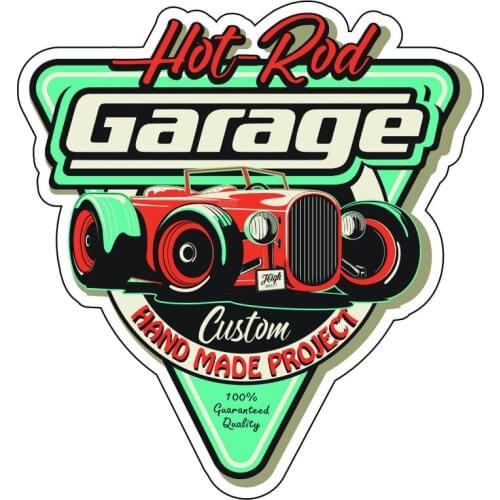 Personalized Customization Hot Rod Garage Old School Sticker Bobber Cafe Racer Retro PVC Decals 13cm