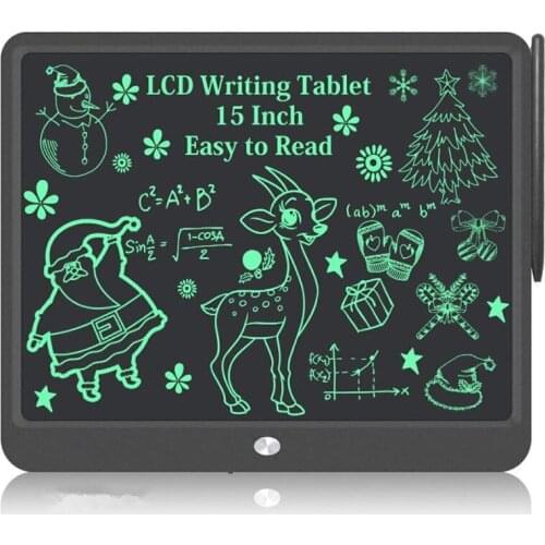 15 Inch LCD Writing Tablet Electronic Drawing Doodle Board Digital Colorful Handwriting Pad Gift for Kids and Adult Protect Eyes