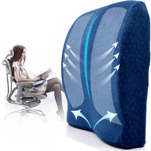 4 Colors Memory Foam Pillow Spine Coccyx Protect Orthopedic Car Seat Office Sofa Chair Back Cushion Waist Lumbar Mat