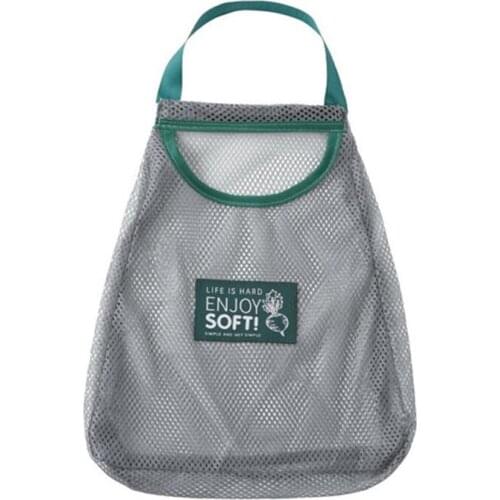 Portable Storage Bag Reusable Fruit Vegetable Hanging Mesh Fruit Vegetable Bag Breathable Organic Storage Bag Mesh Bag