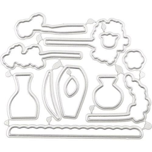 Flower and vase Transparent clear stamp/coordinating die for DIY Scrapbooking/Card Making/Kids Fun Decoration Supplies