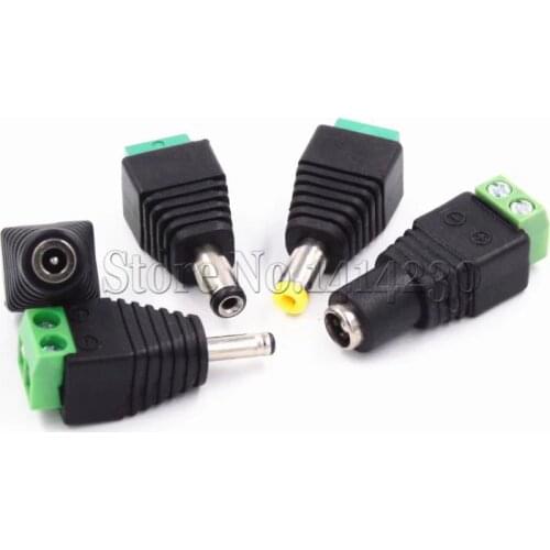 DC Power Plug Connector 2.1mm x 5.5mm 5.5*2.1mm 5.5*2.5mm 3.5*1.35mm (Screw Fastening Type) Needn't Welding DC Plug Adapter
