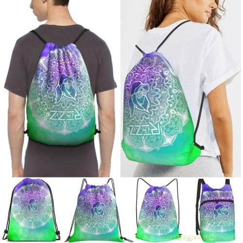 Men Sackpack Strap Bags Rezz Mandala 3 Women Purpose Drawstring Backpacks Outdoor Travel Backpacks For Gym Training Fitness Bag