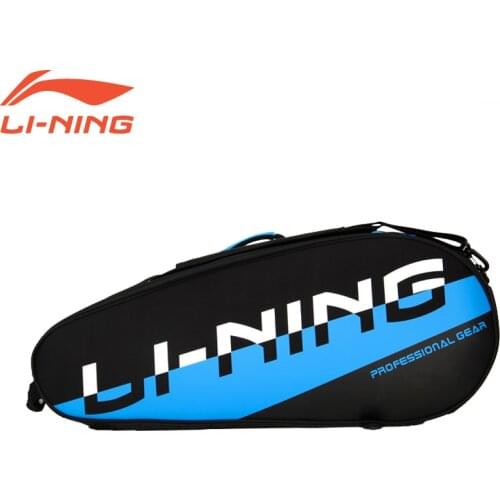 Genuine Lining Badminton Racket Package Shoulder Bag 3-6 Install Sports Professional Rackquets Bags ABJH006 Bule Color L700OLB