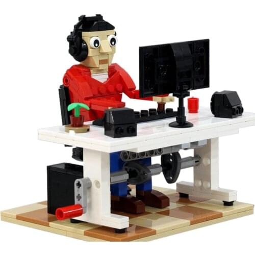 337PCS MOC Building Blocks Creators Creativity Computer Office, City Office Worker Building Blocks Children Toys Kids Gift