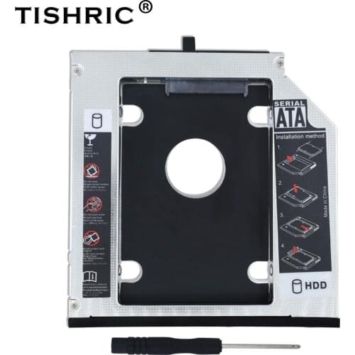 TISHRIC 2nd HDD Caddy SATA 3.0 All Aluminum Hard Disk Case Hdd Enclosure 12 7mm For Thinkpad T530 T520 T510 T430 T420 T4201 W530