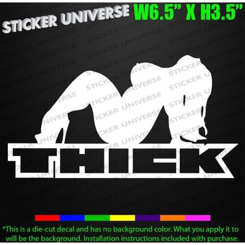 THICK Mud Flap Girl Women Window Decal Sticker Plus Size Big Girl window sticker 16.5x8.75cm