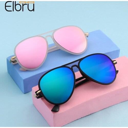 Elbru Ultralight Children Sunglasses Baby Fashion Pilot Sun Glasses Kids Outdoor Ultraviolet-Proof Eyeglasses For Girls And Boys
