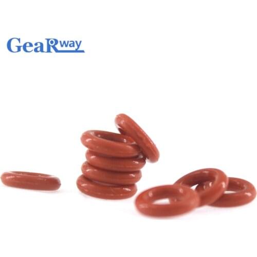 Gearway 1.5mm Thickness O Ring Seal Red VMQ O-ring Seal Gasket 5/6/6.5/23/24/25mm OD Silicon O Ring Sealing