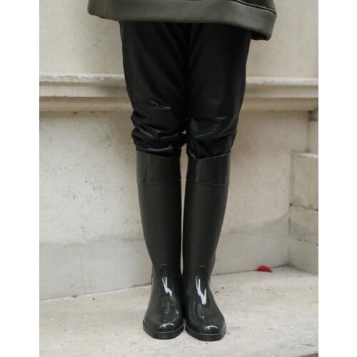 Water Proof Rain Boots Womens Pure Color %100 High Quality Outdoor Rubber Shoes Female 36-41 Plus size comfort design luxury