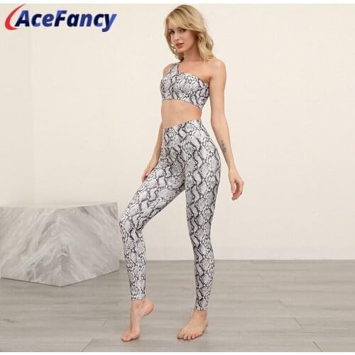 Women Yoga Set Fitness Clothing Acefancy Fitness Set 4096 Snake Print Yoga Top Fitness Leggings Gym Sets Yoga Suit For Fitness