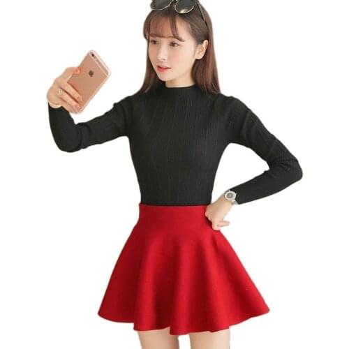 OHCLOTHING Winter sweater Womens winter 2017 new short sleeved turtleneck knit thickened shirt jacket