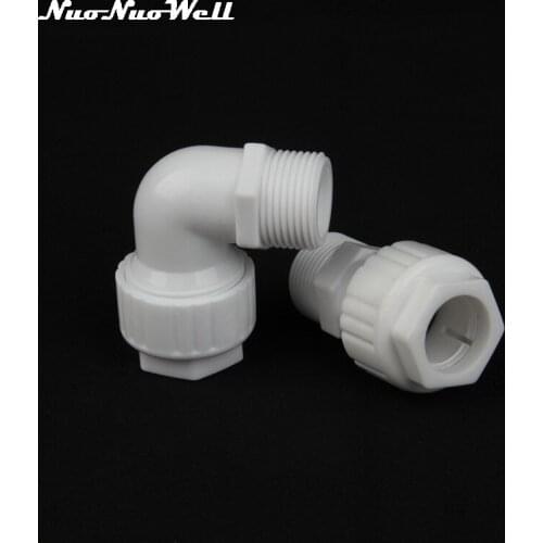 1pc NuoNuoWell POM 3/4" Male thread to 20mm Elbow 90 Degree Quick Connector Straight Repair Connector Water Pipe Adapter