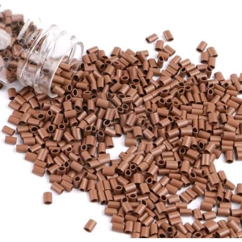 1000pcs/bottle 3mm*2mm*2.8mm Oval Copper Micro Rings No Flared Flat-end Hair Extension Micro Beads for ultra tip hair extension