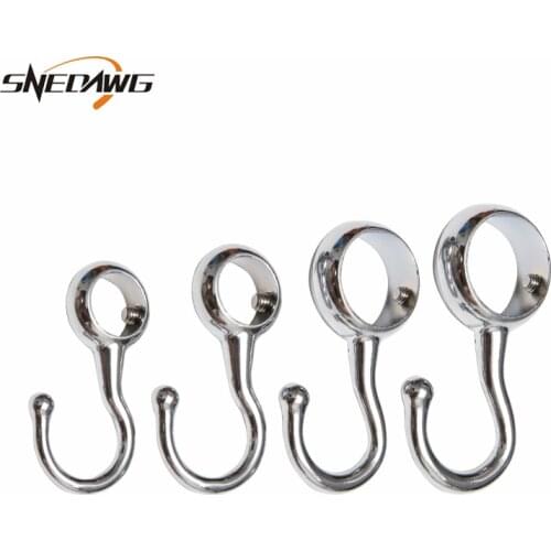 2pcs Zinc Alloy Pipe Hooks for 15/19/22/25mm Dia. Tube Pipe Hook Kitchen Cabinet Clothes Organizer Holds Coat Hanger