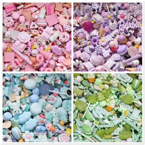 30pc/lot flatback resin cake foods cartoon items kawaii resin cabochons accessories