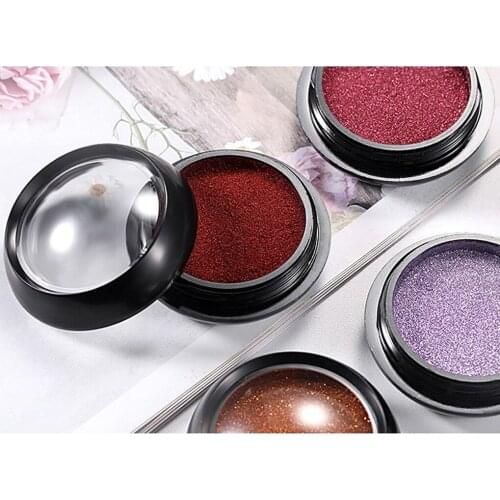4Box Nail Mirror Pigment Powder Water Ripple Nail Superfine Rose Gold Silver Colors Nail Glitter Metallic Color for Nail Art Gel