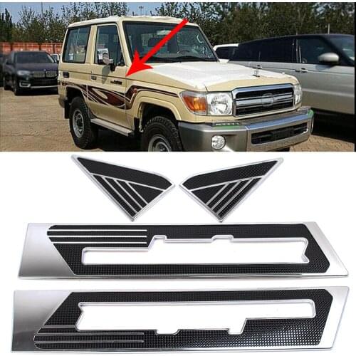 4pcs Car Side Fender Body Scratch Protector Sticker Trim Strip For Toyota Land Cruiser LC70 LC76 LC77 LC78 LC79 FJ70 FJ76 FJ79
