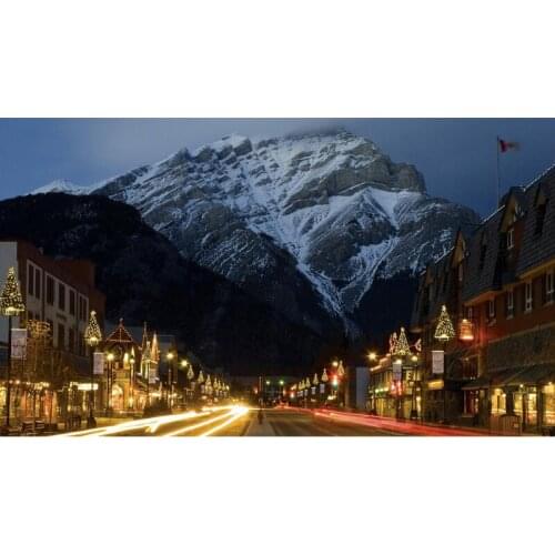 5D DIY Diamond Painting Cross Stitch Snow mountain night view Gifts square Diamond Embroidery mosaic pattern Home Decor Y1336