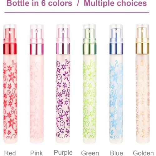 6pcs 10 ml Mini Small Empty Glass Perfume Spray Bottles With Plastic Cap Clear Mist Sprayer Atomizer Bottle