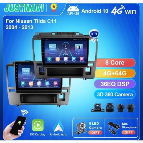 JUATNAVI Car Radio For Nissan Tida 2005-2010 Android 10.0 FM Auto Stereo Navigation Carplay Multimedia Video Player GPS No DVD