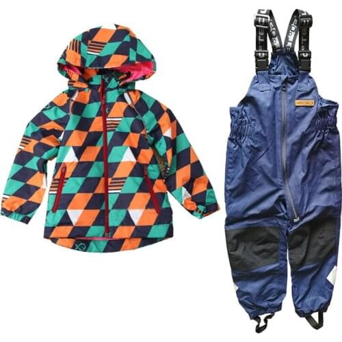 Free Shipping- baby boys wind suit jacket & pants, waterproof suit, windproof clothing set, cool jacket + navy pants