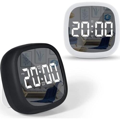 Digital Alarm Clock For Bedroom, LED Digital Alarm Clock , Battery Powered Mirror Clock For Bedroom Office Living Room