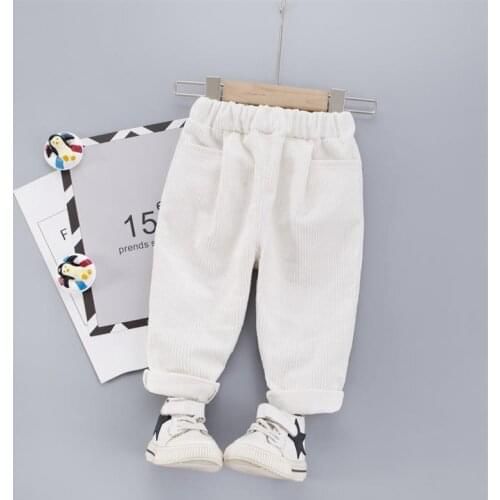 High Quality Spring Autumn Kids Pants Cotton solid causal Childrens Track Pants Boys Girls corduroy Pants Clothes 1 2 3 4 YEARS