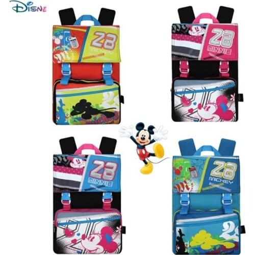 Disney Backpack Boys And Girls School Bag Student Backpack Cartoon Mickey Childrens Backpack New Stitching Bag
