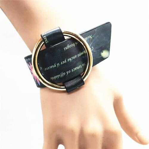 Women Jewelry design Black Fashion Bracelets Flower Jewelry Women Bracelets Fashion Girl Bangle Female Jewelry